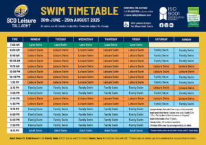 Tallaght Swim Timetable 2025 Summer