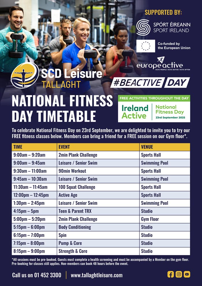 SCDLC National Fitness Day Timetable 2025 SCDLC National Fitness Day Timetable 2025